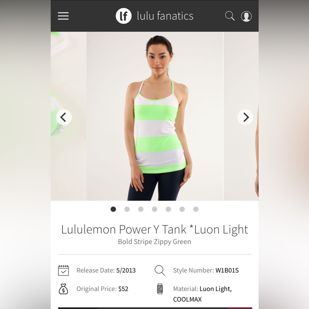 NWT Lululemon Power Y Tank